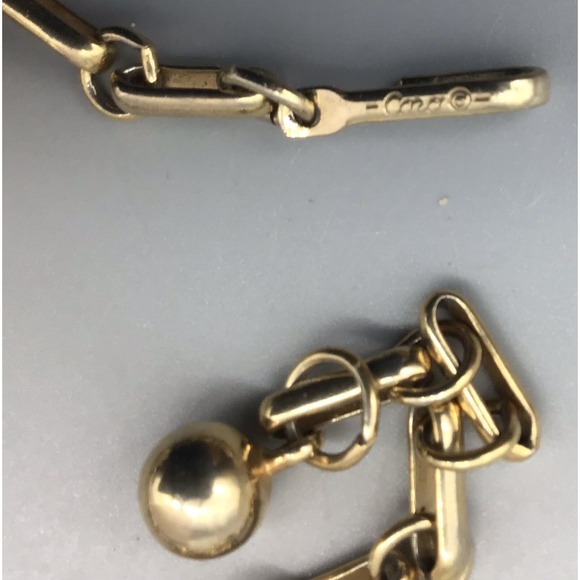 Vtg Coro Costume Jewelry Short Gold Tone Opalite Necklace, 1 Cracked Photo - Picture 5 of 6